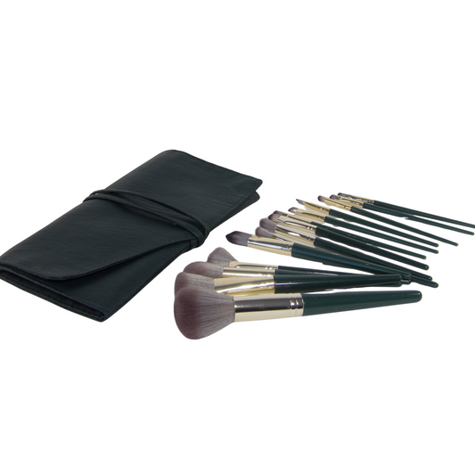 14-Piece Professional Makeup Brush Bag Set
