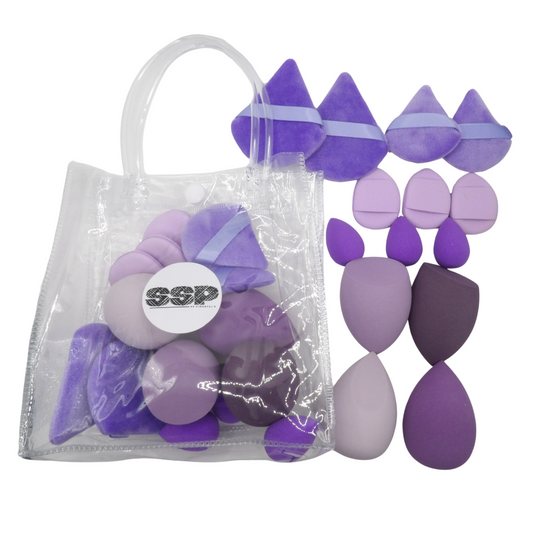 14-Piece Makeup Sponge Set Makeup Sponge Mixer 7 Powder Puffs 4 Mini Makeup Sponges and 3 Finger-Wrapped Makeup Sponges for Liquid Foundation Powder Concealer and Cream.